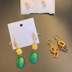 Earring Bundle: 3 Sets of Earrings